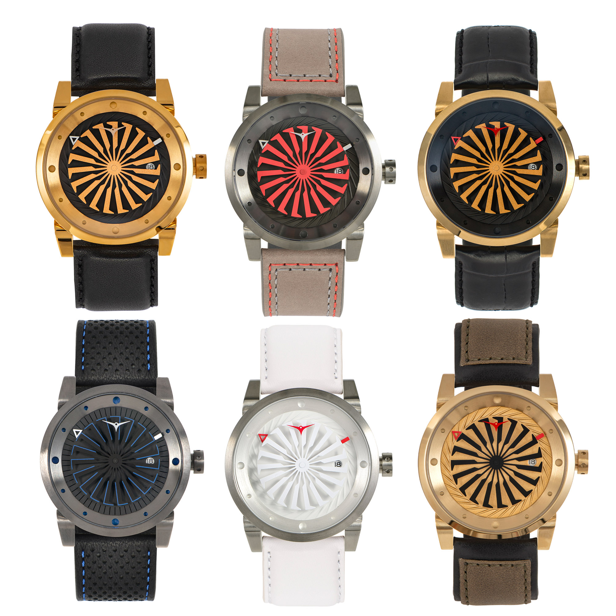 High Quality Product Photography a group of watches with different colors a sample photo of eCommerce Product Photography done by Expozme Photography Studio in Los Angeles. Amazon Product Photography